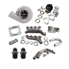 LS Swap Single Turbo Kit Hot Side, Universal Crossover, 78mm