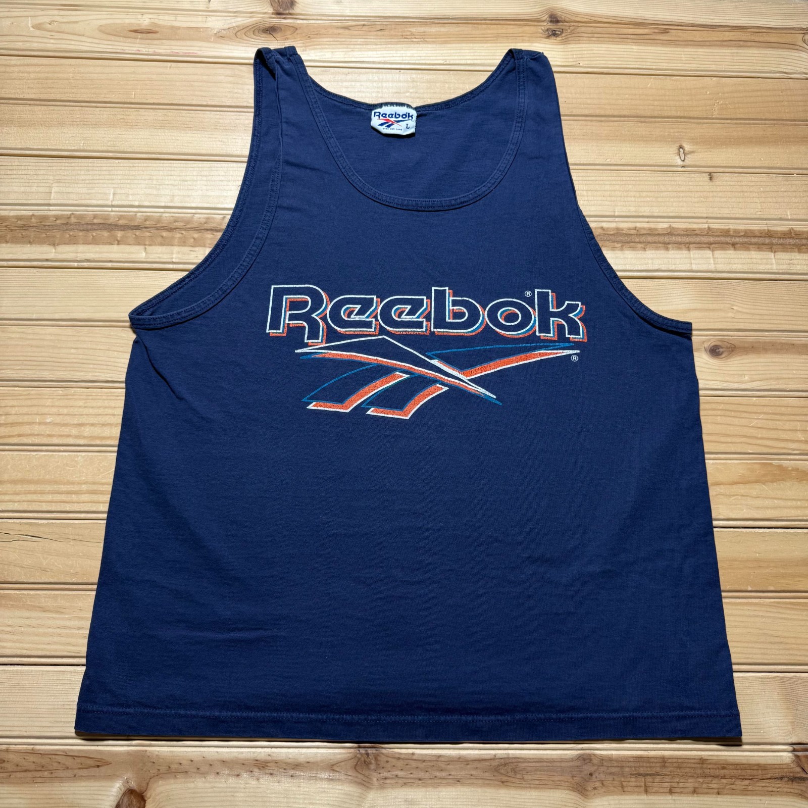 Vintage 90s Reebok Vector Logo Streetwear Graphic Tank Top Men's - Size Large