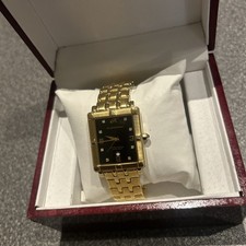 Klaus Kobec Entrepreneur 8 Genuine Diamonds Swiss Made Gold Plated Mens Watch