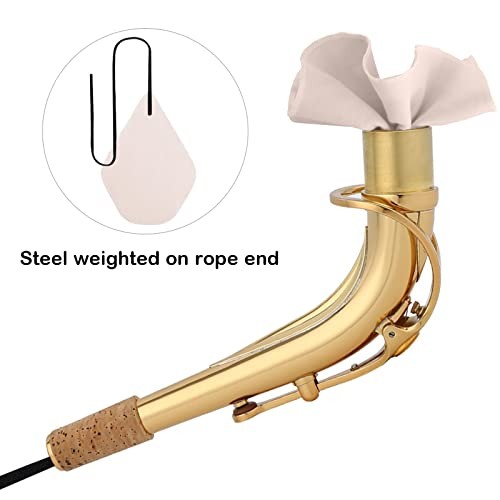 Saxophone Cleaning Kits with Case for Sax and Clarinet Flute Trumpet Beige