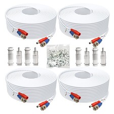 Bnc Cable 200ft 4 Pack Bnc Video Power Cablesecurity Camera Cable For Cctv Camer