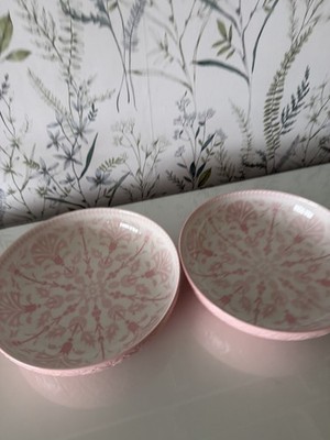 Tampondruck Pasta/große Schalen x 2 rosa neu