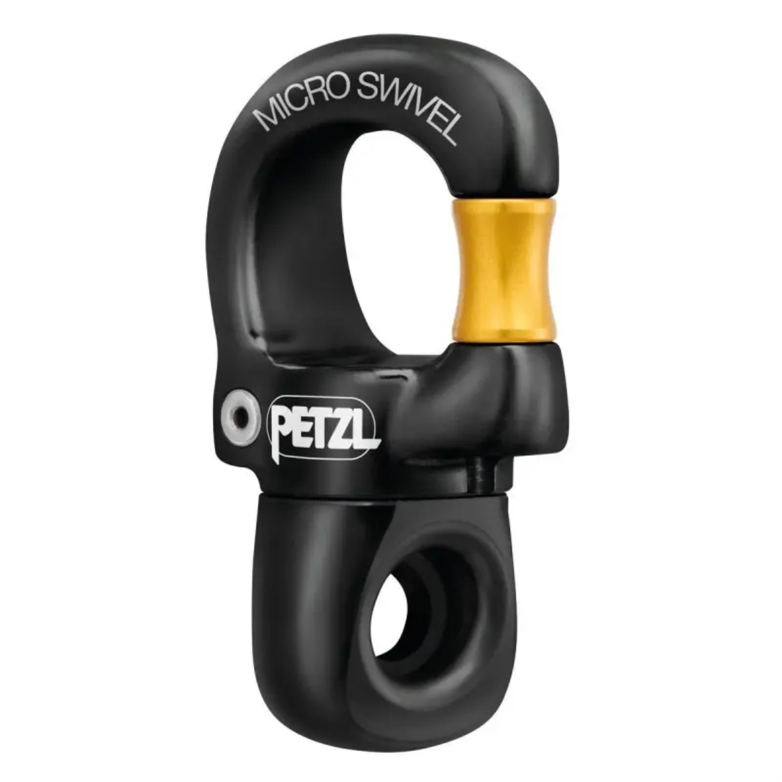 PETZL Micro Giratorio Compacto Abreble Rodamiento de Bolas Giratorio Escalada Negro