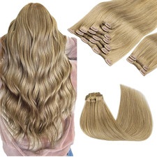 Clip in Hair Extensions Real Human Hair, Remy Human Hair Extensions Clip Ins for