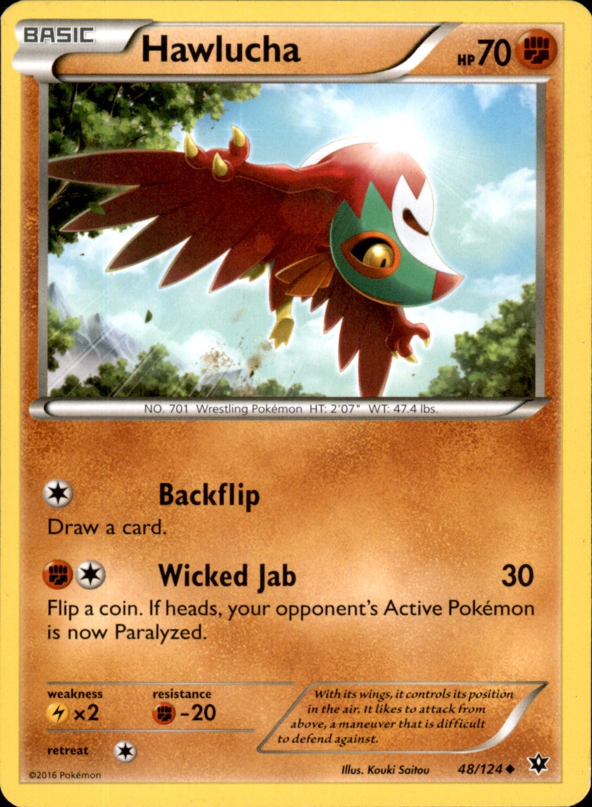 Hawlucha 48/124 Uncommon - Pokemon XY - Fates Collide - LP