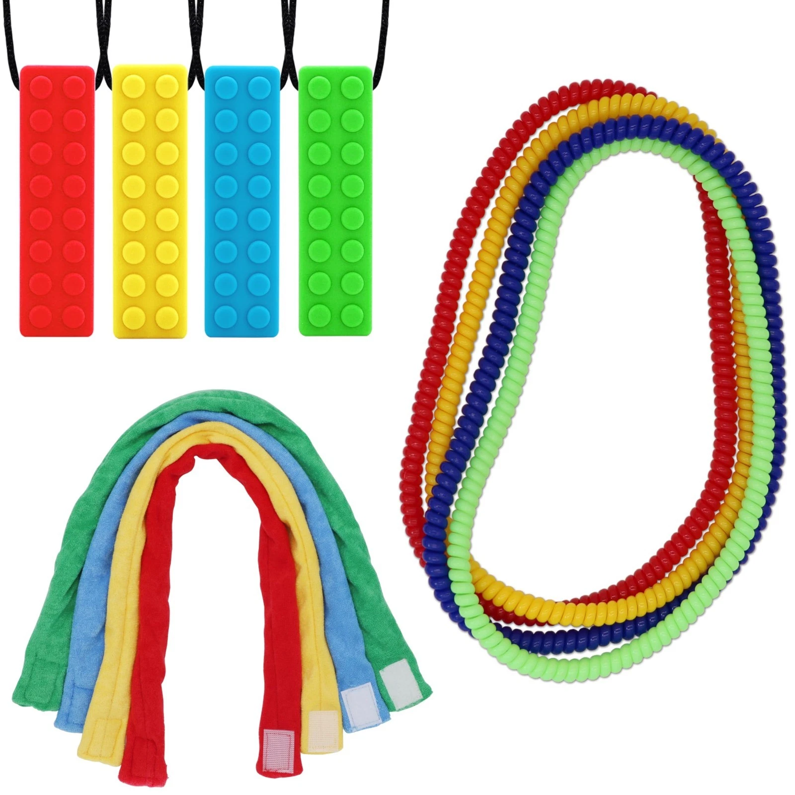 12 Pack Sensory Chew Necklaces - Stretchy Chewy Toys for Autism, ADHD, Teething
Opens in a new windo