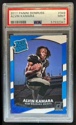 2017 Donruss Alvin Kamara Rated Rookie #349 Saints PSA 9