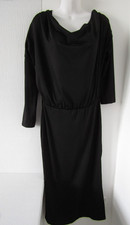 Black Dress Ladies size XL stretchy pencil wiggle Bodycon dress slouchy & Fitted