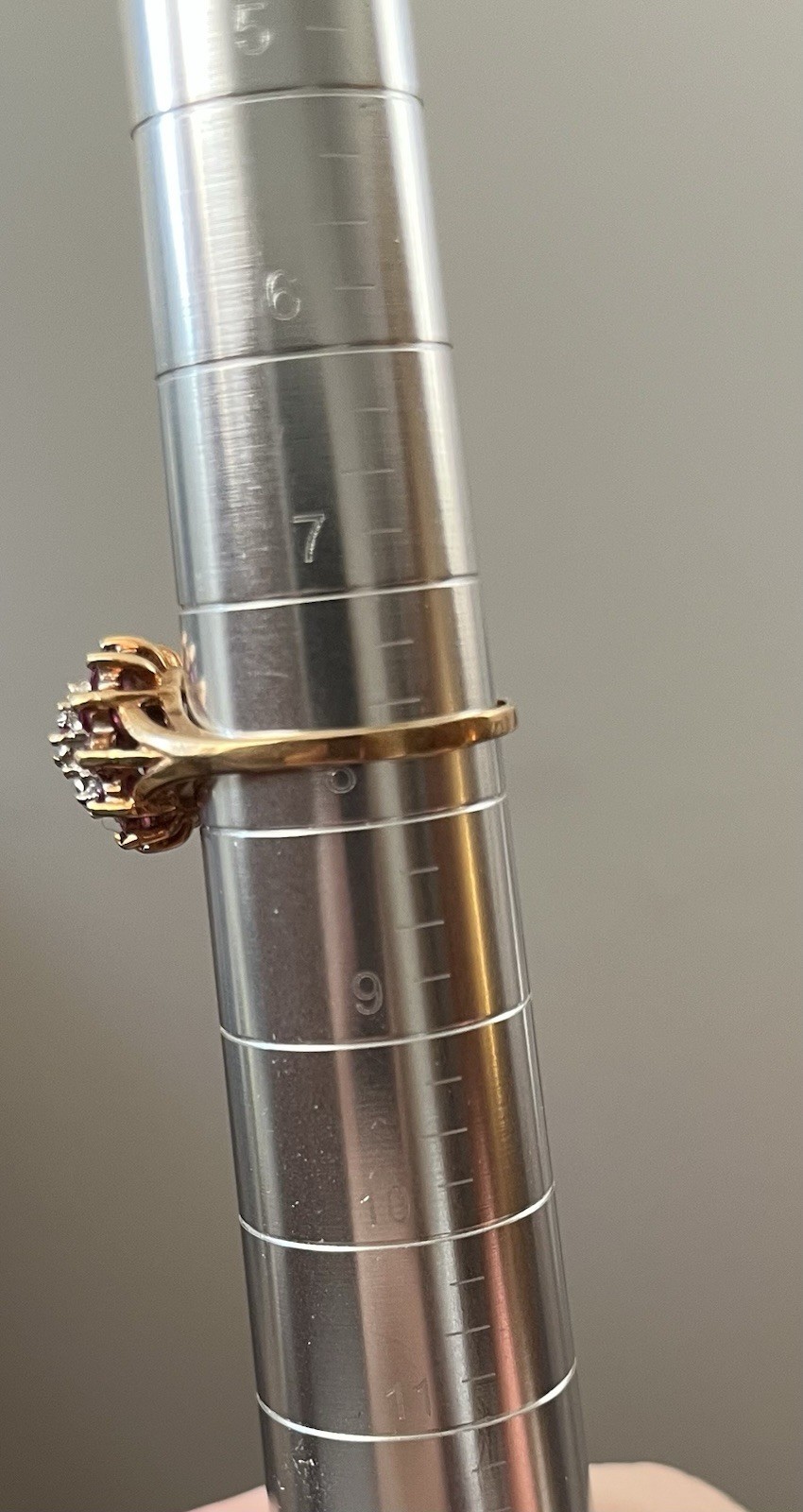 Vintage Ruby Cluster Ring Matching Ruby Heart Pen… - image 10