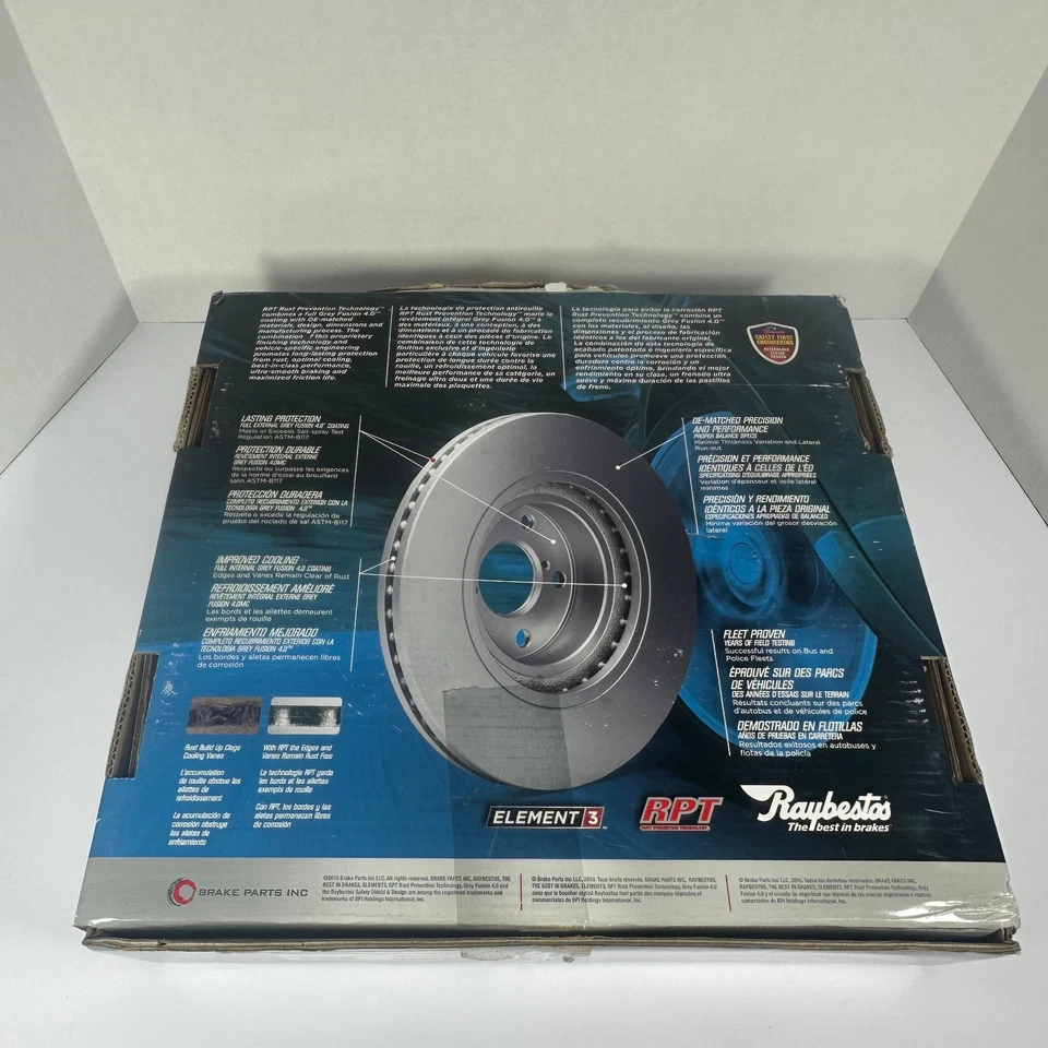 Pair Raybestos 980654FZN Element3 Front Brake Rotors – Fits BMW 320i 328i 428i - Image 3 of 4