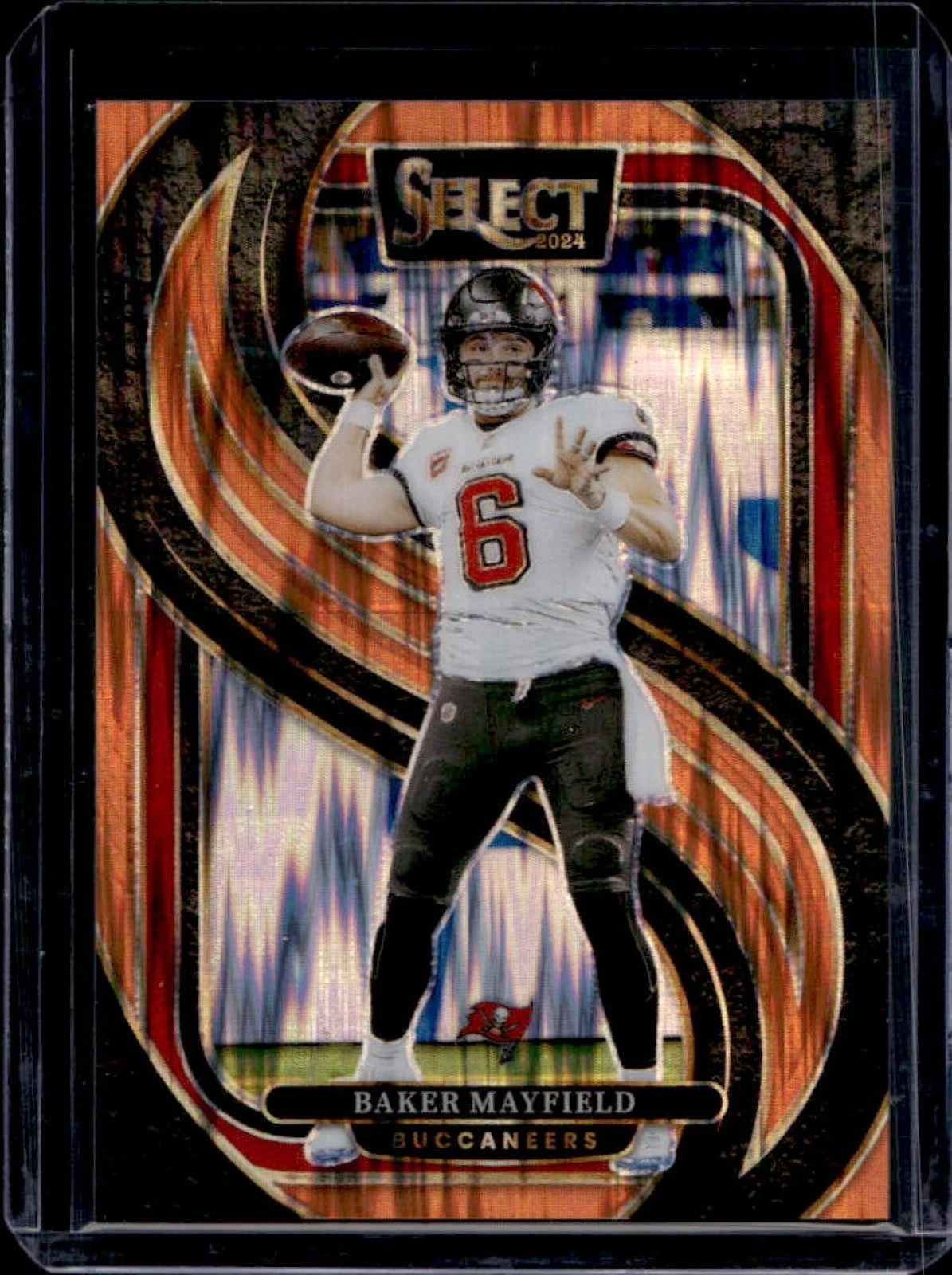 2024 Select Premier Orange Prizm Shock Baker Mayfield Orange Prizm Shock /399