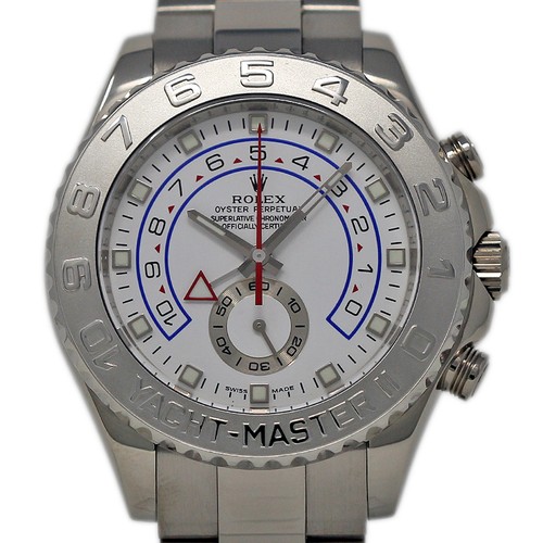 Rolex Yacht-Master II 116689 White Gold Engraved 2007 Box/Pape...