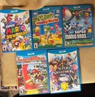 Nintendo Wii U Games Lot of 5 Paper Mario, Super Mario, 3d World,smash Bros, Yos