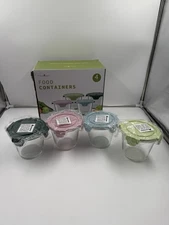 23Oz Glass Meal Prep Containers with Lids, Airtight 3-Cup Glass Storage Containe