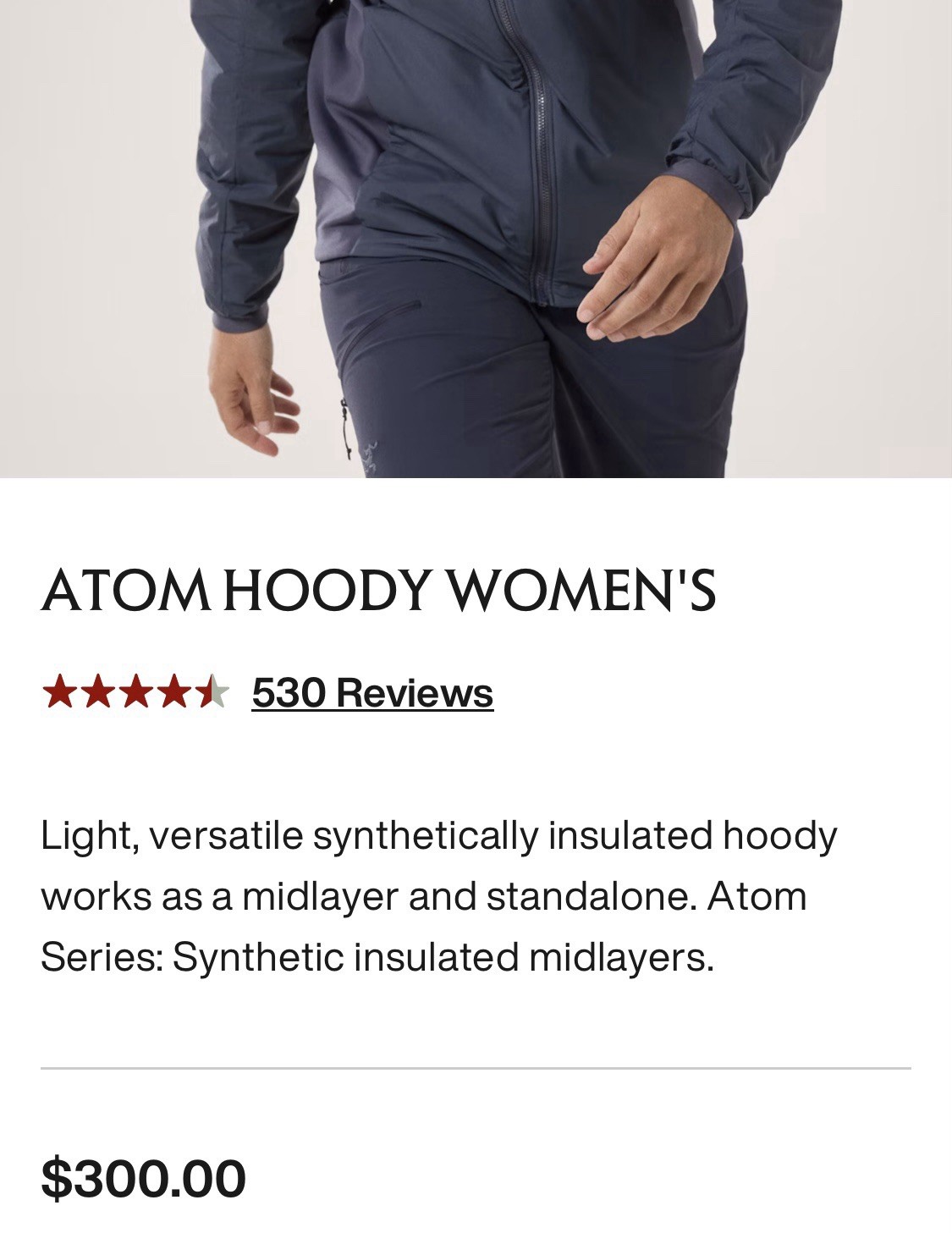 New Arcteryx Atom LT Hoody Women’s Size XL image 5