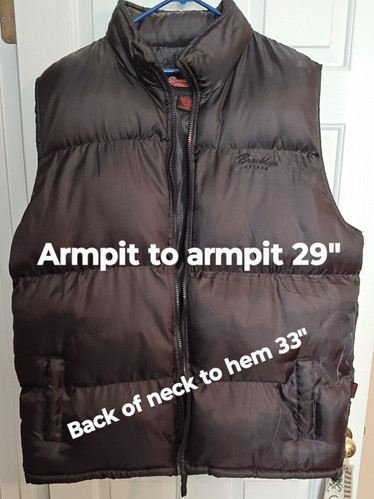 Chaqueta Chaleco BROOKLYN XPRESS Negro Acolchado Puffer Sin Mangas Para Hombre Grande Alto XXL - Imagen 9 de 9