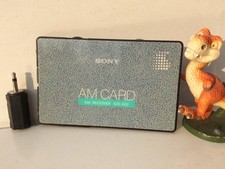 Sony ICR-502 Radio AM CARD Receiver Sheet size with Adaptor jack color Turquoise