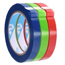 3Pcs 9/16" x 98.4 Yd Poly Bag Sealing Tape Red/Fruit Green/Navy Blue
