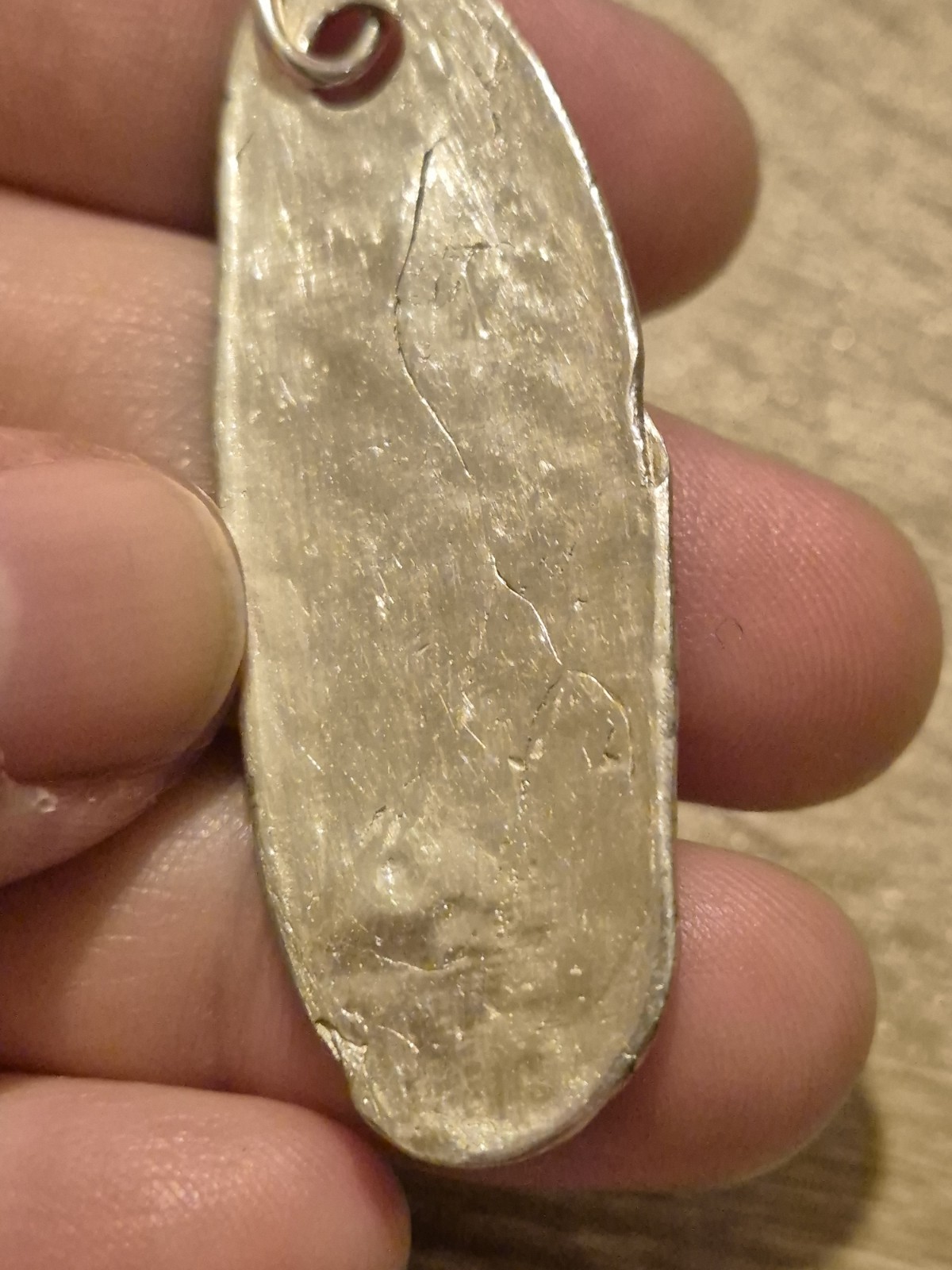 Raw Sterling Silver Abstract Patterned Pendant Sc… - image 10