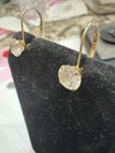 Vtg 14kt Solid Gold 1.219g Clear Tourmaline Earrings Tested & Marked — photo 2