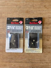 Vintage Red Devil no. 3063 2 1/2 inch Scraper Blades 2PCS Per Pack NOS x 2