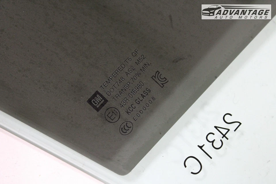 2024-2025 CHEVROLET TRAX DELANTERO DERECHO PASAJERO PUERTA PANEL VENTANA VIDRIO OEM Foto 4 de 4