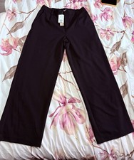 Womens Black Wide Leg Trousers Size 12 BNWT Smart Tailored Pants