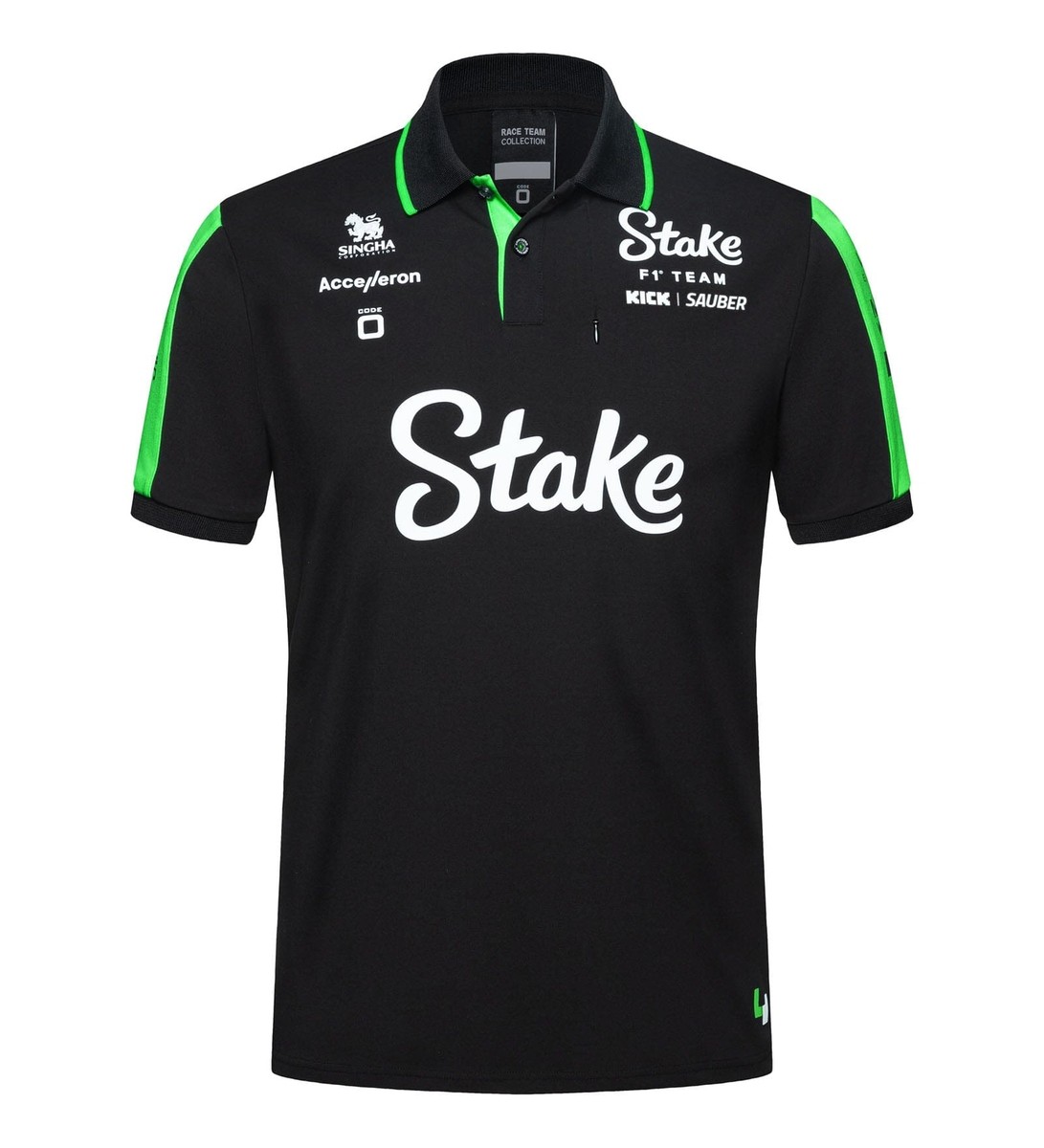 Stake F1 Team Sauber ポロシャツ Stake F1 Kick Sauber 2024 Men's Team Polo Shirt - Black | eBay