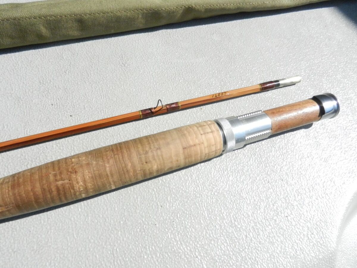 Vintage Orvis Bamboo Impregnated  99  8' 2 Piece Fly Rod W/ Tube/Sock Used