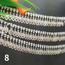 DIY Traditional Ethnic Bead Alloy Fringe Chain Trim Edge Craft Jewelry Dress Sew