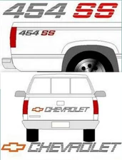 454 SS KIT CHEVY Truck Tailgate & Bedside Decals 90-91 Chevrolet Truck