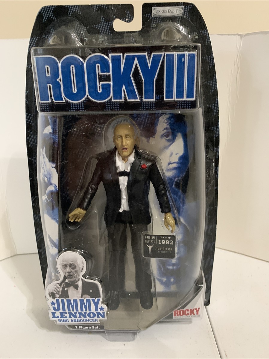 ROCKY III MOVIE JIMMY LENNON RING ANNOUNCER ACTION FIGURE BALBOA