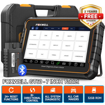 GT60 BT Automotive OBD2 Scanner All Systems Diagnostic Tool Active Test DPF ABS