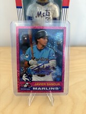 2025 Topps Heritage Chrome Pink Sparkle - #167 Javier Sanoja SIGNED IP