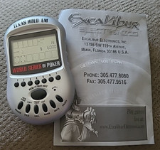 HANDHELD Electronic GAME Texas Hold 'Em WORLD Series of POKER Excalibur EUC