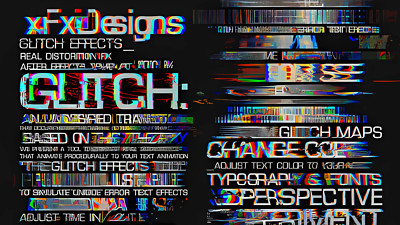 Glitch Text Effects Toolkit + 30 Title Animation Presets  