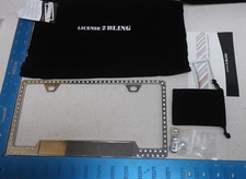 License Plate Frame W Swarovski Embedded White Crystals Bling Rhinestones F20-6