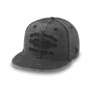 Harley-Davidson Cap Old English Bar & Shield, Grau, Baumwolle, Gr. S-2XL