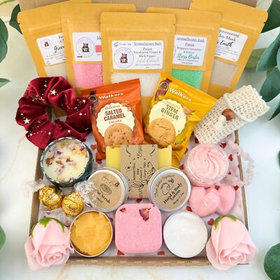 HUG IN A BOX für Frauen, WEIHNACHTEN Verwöhn Geschenkset, Spa Geschenkbox, Self Care Box
