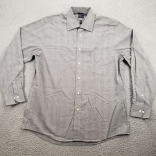 Chaps Shirt Mens 16 1/2 34/35 Gray Classic Fit Casual Button Up Classic Preppy