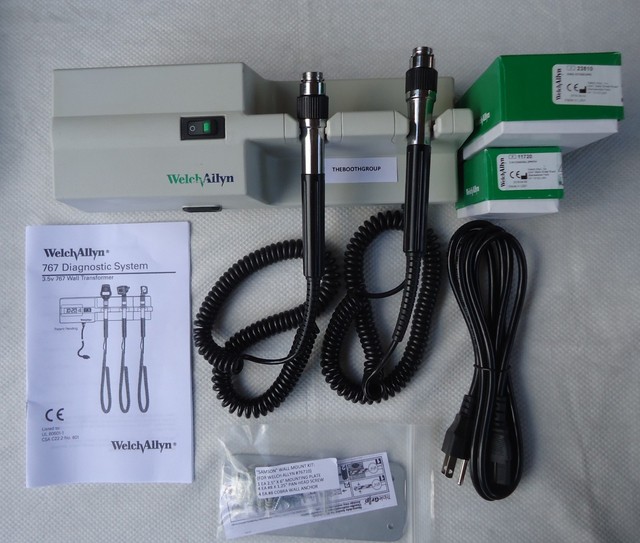 WELCH ALLYN 7671072M WALL SYSTEMOTOSCOPE & OPHTHALMOSCOPE BOTH HEADS