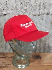   Vintage 1980s Firestone Racing Red Dad Baseball Hat Snapback Cap Indy 500   