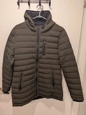 Moose Knuckles Women's Full Zip Long Sleeve XL Green Chelia Puffer Coat 