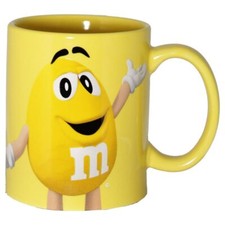 M&M's MM's Mug 2016 Happy Face Yellow Jaune Heureux / Collector Limited Edition