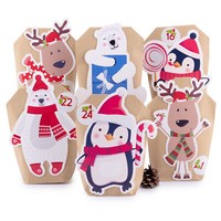 Pajoma Adventskalender Zum BefüLlen | Tiere | 24 KraftpapiertüTen | Braun
