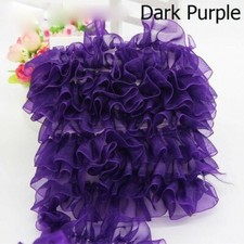 15 Meters Chiffon Pleated Ruffle Ribbon DIY Sewing Dress Doll Cloth Decor Trim