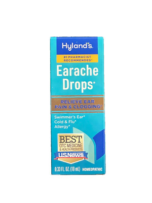 Hylands EARACHE DROPS .33oz homeopathic Relieves Ear Pain & Clogging Exp 10/2026