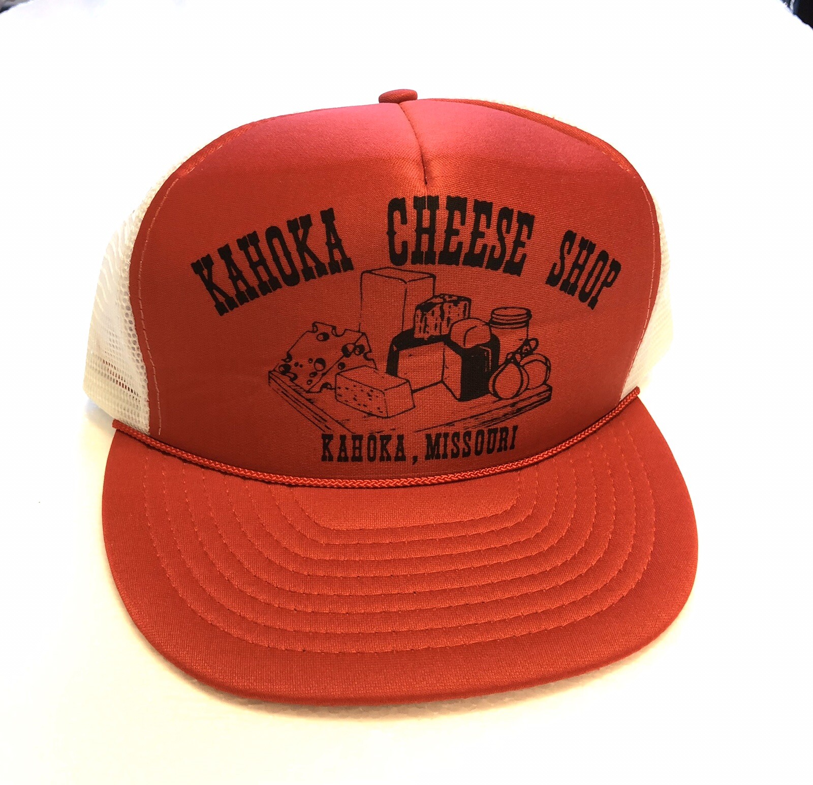 NOS Vtg 80's OTTO Mesh TRUCKER Hat Kahoka CHEESE Shop… Gem
