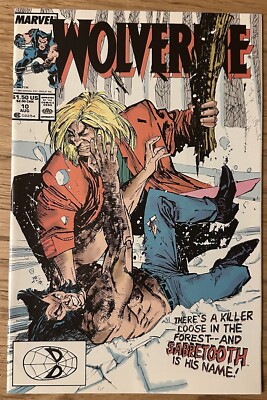 Wolverine 10 (1989) Wolverine Vs Sabretooth Cover - High Grade