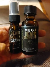 Derma Dude Mega Growth Oil And Beard Roller Cleanser Set. New. NO BOX. 